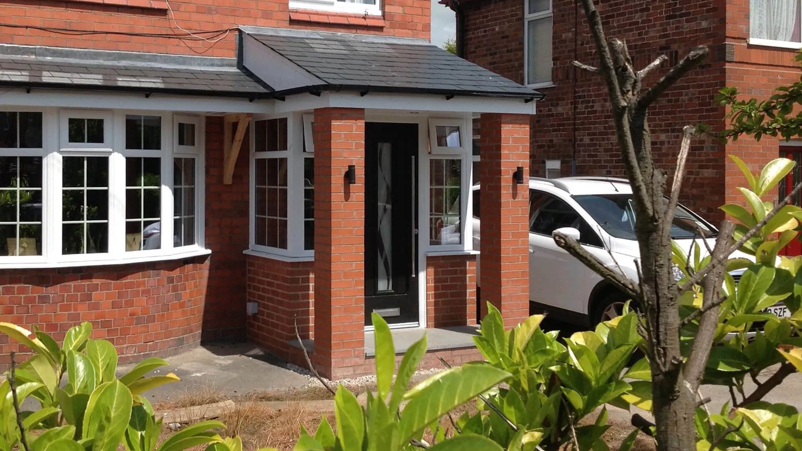 Brick porch construction