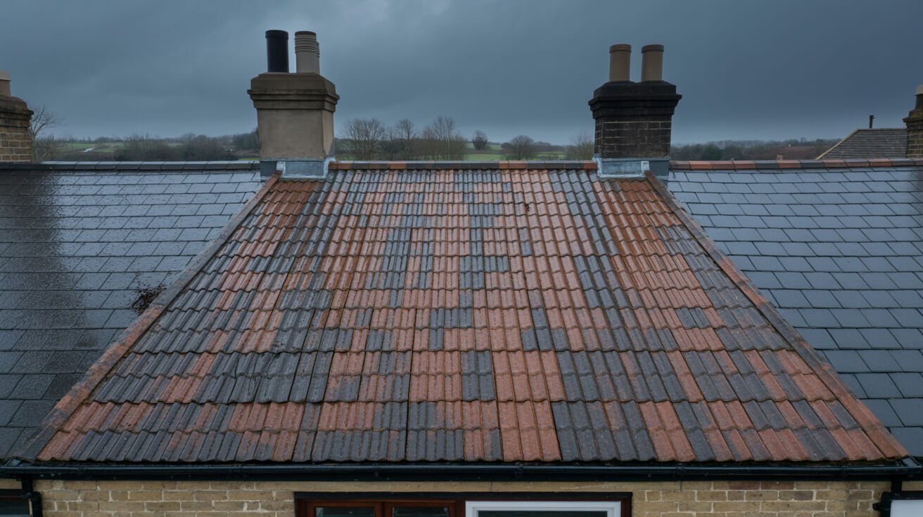Finished new tiled roof