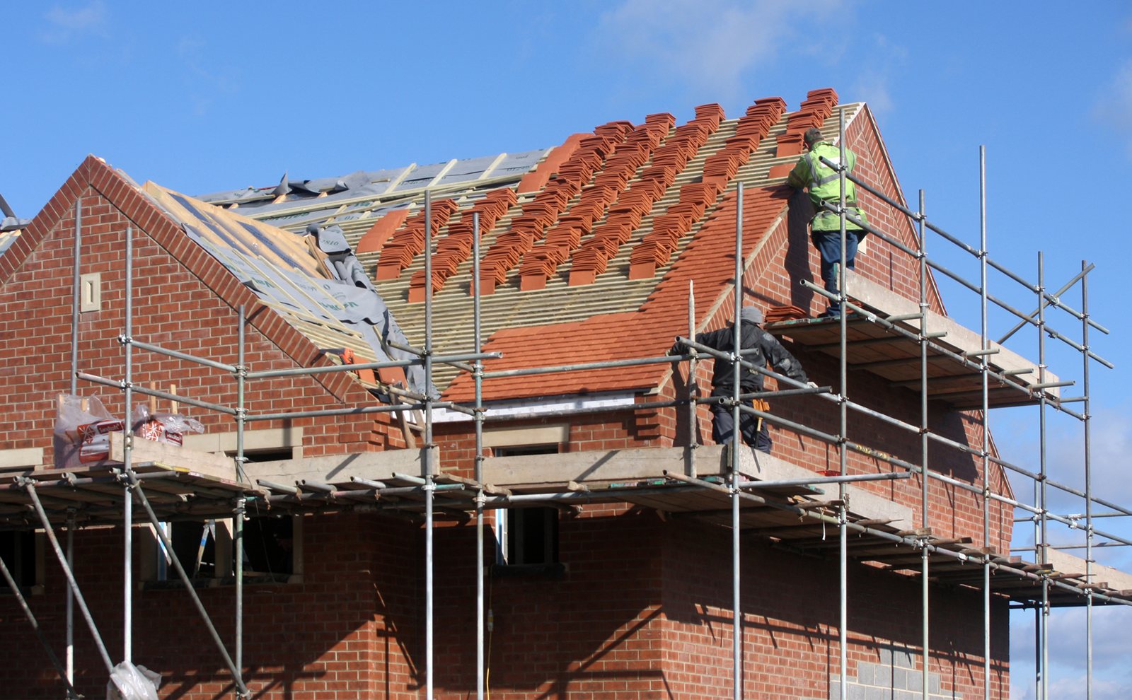 Classic Leak Free team at work on a roof
